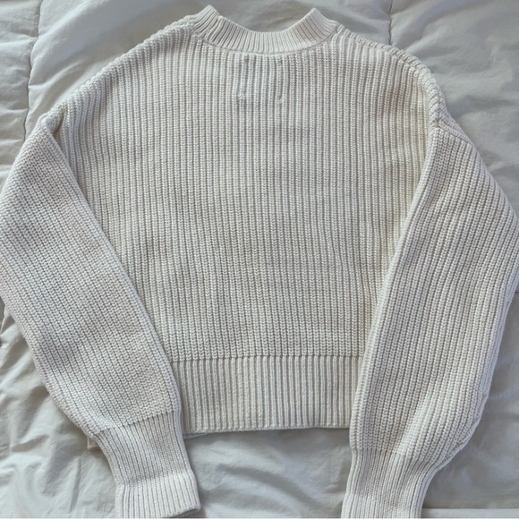 Abercrombie Wedge Crew Sweater in Cream - Picture 6 of 7